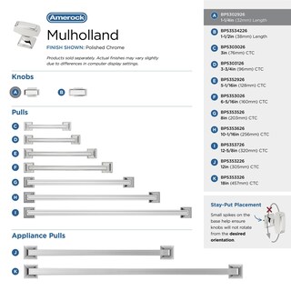 Foto 4 | Foto 4 | Pomo Para Armario Amerock Mulholland Cromo Pulido 3 2 Cm - Venta Internacional.