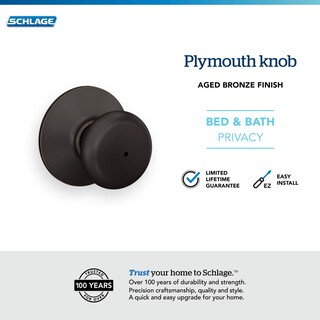Foto 5 | Foto 5 | Pomo De Puerta Schlage Plymouth F40 Ply 716 Para Cama Y Baño Privacidad - Venta Internacional.