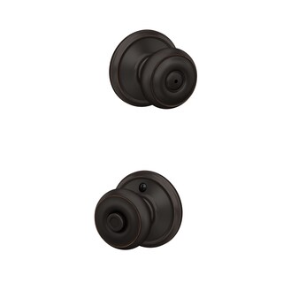 Foto 1 | Foto 1 | Pomo De Puerta Schlage F40 Geo 716 Georgiano Para Cama Y Baño Privacidad - Venta Internacional.
