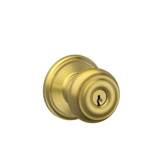 Foto 1 | Foto 1 | Perilla De Entrada Schlage De Latón Satinado Con Llave Georgiana De Hardware Handle - Venta Internacional.