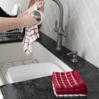 Foto 4 | Foto 4 | Towel Ritz Terry Check Pañuelos De Cocina 6 Unidades Algodón Y Pimentón - Venta Internacional.