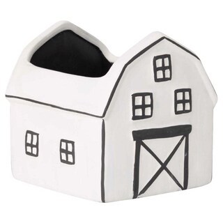 Foto 1 | Foto 1 | Maceta Sullivans De Cerámica Con Forma De Granero 11 5 Cm De Alto Color Negro Y Blanco - Venta Internacional.