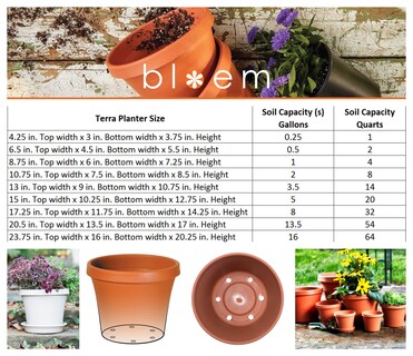 Foto 7 | Foto 7 | Arcilla De Terracota Tradicional Planter Bloem Terra Resin 21 X 19 X 21 Cm - Venta Internacional.