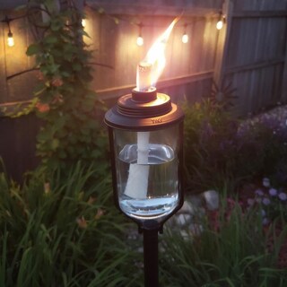 Foto 3 | Foto 3 | Linterna Fuel Lamp Tiki Outdr De Cristal Negra Y Transparente - Venta Internacional.