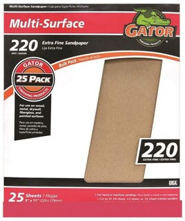 Foto 5 | Foto 5 | Papel De Lija Gator De Óxido De Aluminio De Grano 220 11 X 9 Cm (paquete De 25) - Venta Internacional.