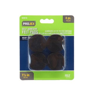 Foto 1 | Foto 1 | Almohadilla Protectora Projex Felt Brown Redonda De 3 8 Cm Paquete De 8 - Venta Internacional.