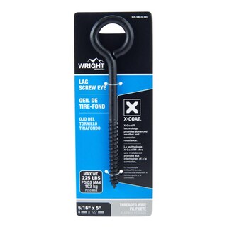 Foto 1 | Foto 1 | Tornillo Eye Wright Acero Negro 5 X 13 Cm 102 Kg 1 Paquete - Venta Internacional.