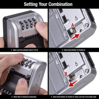 Foto 5 | Foto 5 | Caja De Seguridad Metálica Safe Master Lock De 3 Pulgadas Para Montaje En Pared Con 4 Dígitos - Venta Internacional.