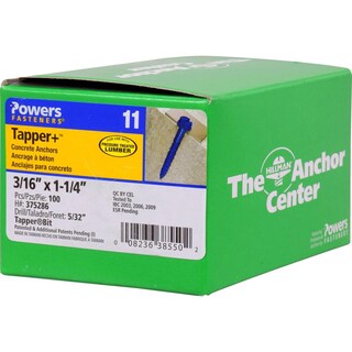 Foto 1 | Foto 1 | Tornillo De Anclaje Para Hormigón Hillman Tapper De 3/16 Pulgadas D Steel Paquete De 100 - Venta Internacional.