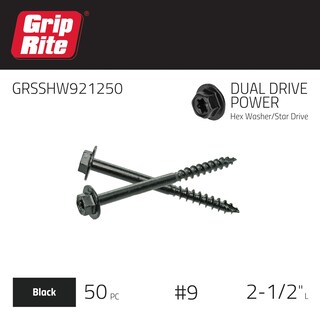 Foto 2 | Foto 2 | Tornillo Estructural Grip-rite Grsshw921250 #9 X 6 35 Cm 50ct - Venta Internacional.