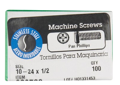 Foto 3 | Foto 3 | Tornillos Mecánicos Hillman N° 10-24 X 1 27 Cm L Phillips 18-8 Ss - Venta Internacional.
