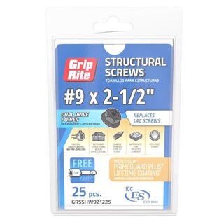 Foto 3 | Foto 3 | Tornillo Estructural Grip-rite Grsshw921225 #9 X 2 5 Cm 25ct - Venta Internacional.