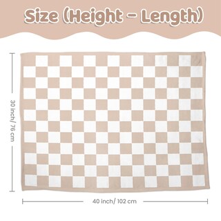 Foto 3 | Foto 3 | Manta Para Bebé Sandjest De Terciopelo Suave Con Cuadros 76x102 Cm Con Reverso Punteado - Venta Internacional.