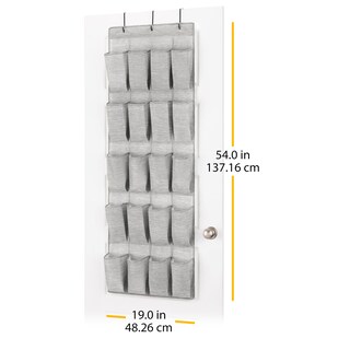 Foto 3 | Foto 3 | Organizador De Zapatos Para Colocar Sobre La Puerta Whitmor 20 Secciones Gris 48 X 137 Cm - Venta Internacional.
