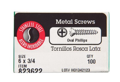 Foto 2 | Foto 2 | Tornillos Para Chapa Hillman No. 6 Ga. X 19 Mm De Largo Paquete De 100 - Venta Internacional.