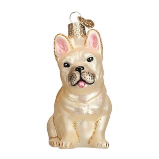 Foto 1 | Foto 1 | Adorno Navideño De Cristal Con Forma De Bulldog Francés Del Viejo Mundo 8 X 4 X 9 Cm - Venta Internacional.