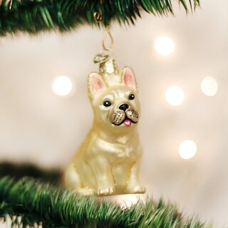 Foto 2 | Foto 2 | Adorno Navideño De Cristal Con Forma De Bulldog Francés Del Viejo Mundo 8 X 4 X 9 Cm - Venta Internacional.