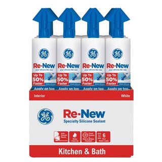 Foto 2 | Foto 2 | Baño De Cocina De Silicona Blanca Caulk Ge Re-new 280 Ml - Venta Internacional.