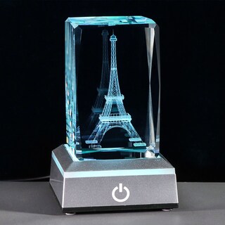 Foto 1 | Foto 1 | Lámpara Led Movdyka Con Forma De Torre Eiffel De Cristal 3d 8 Cm - Venta Internacional.