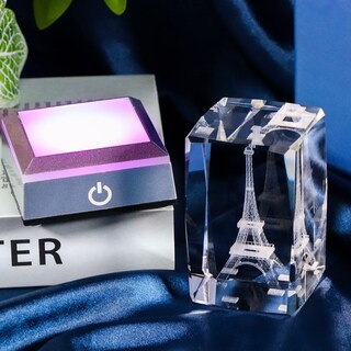 Foto 3 | Foto 3 | Lámpara Led Movdyka Con Forma De Torre Eiffel De Cristal 3d 8 Cm - Venta Internacional.