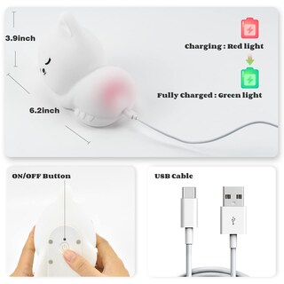 Foto 5 | Foto 5 | Lámpara Nocturna Yotozu Cat Lamp Kitty Con Mando A Distancia Usb - Venta Internacional.