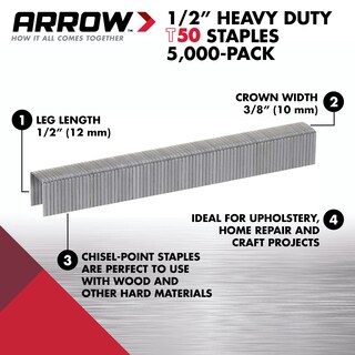 Foto 2 | Foto 2 | Staples Arrow 508ip Heavy Duty T50 De 1/2 Pulgada Paquete De 5000 - Venta Internacional.