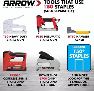 Foto 3 | Foto 3 | Staples Arrow 508ip Heavy Duty T50 De 1/2 Pulgada Paquete De 5000 - Venta Internacional.
