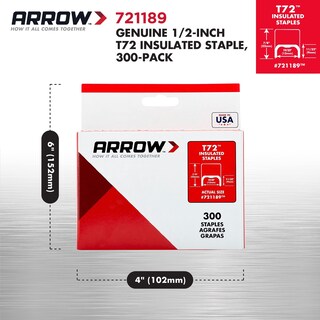 Foto 3 | Foto 3 | Staples Arrow 721189 T72 Con Aislamiento De Acero Paquete De 300 - Venta Internacional.