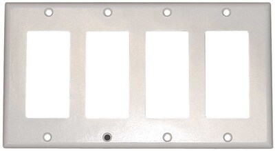 Foto 1 | Foto 1 | Placa De Pared Decora Leviton De 4 Espacios Tamaño Estándar Blanc@ Termoestable - Venta Internacional.