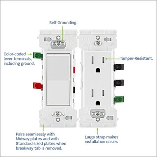 Foto 2 | Foto 2 | Interruptor Basculante Leviton Lever Edge 15a 3 Vías E5603-sw Color Blanco - Venta Internacional.