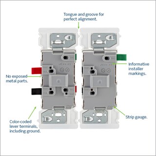 Foto 3 | Foto 3 | Interruptor Basculante Leviton Lever Edge 15a 3 Vías E5603-sw Color Blanco - Venta Internacional.