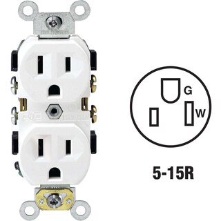 Foto 2 | Foto 2 | Toma Eléctrica Leviton S02-0br15-0ws White Duplex 125v 15a - Venta Internacional.