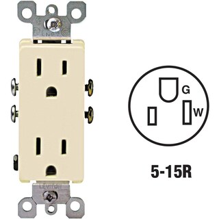 Foto 2 | Foto 2 | Receptáculo Dúplex Leviton Decora 15 A 125 V Color Marfil - Venta Internacional.