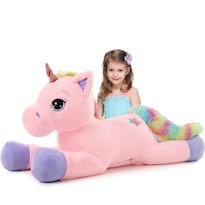Animal De Peluche Tezituor  Unicornio Gigante  110 Cm  Rosa  Para Niños - Venta Internacional.