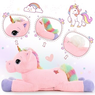 Foto 2 | Foto 2 | Animal De Peluche Tezituor Unicornio Gigante 110 Cm Rosa Para Niños - Venta Internacional.