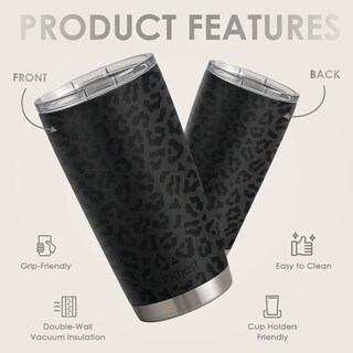 Foto 2 | Foto 2 | Vaso Sandjest De Acero Inoxidable Con Estampado De Leopardo De 20 Oz - Venta Internacional.