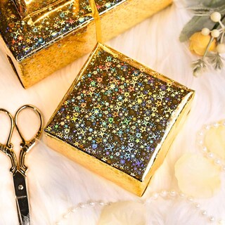 Foto 7 | Foto 7 | Papel De Envoltura Merture 43 Cm X 10 M Con Estrellas Holográficas Doradas - Venta Internacional.