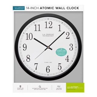 Foto 3 | Foto 3 | Reloj De Pared Analógico Atómico La Crosse Technology 36 Cm Negro - Venta Internacional.