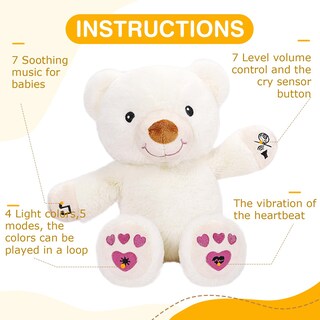 Foto 3 | Foto 3 | Juguete De Peluche Con Sensor De Llanto Para Bebés Sleep Soother Dearbaby - Venta Internacional.