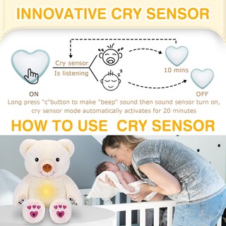 Foto 4 | Foto 4 | Juguete De Peluche Con Sensor De Llanto Para Bebés Sleep Soother Dearbaby - Venta Internacional.