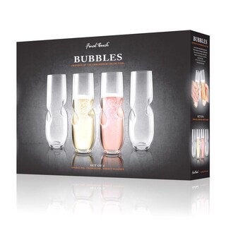 Foto 1 | Foto 1 | Copas De Champán Sin Tallo Final Touch Vidrio Transparente 300 Ml Paquete De 4 - Venta Internacional.