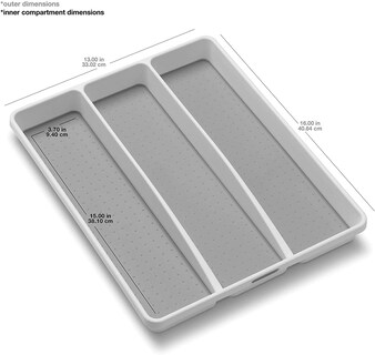 Foto 5 | Foto 5 | Bandeja Para Utensilios Madesmart Classic Grande Con Agarre Suave 3 Compartimentos - Venta Internacional.