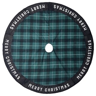Foto 1 | Foto 1 | Tree Skirt Celebrations 27 Pulgadas Negro Verde Y Blanco Feliz Navidad - Venta Internacional.