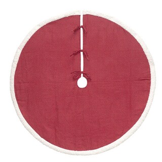 Foto 1 | Foto 1 | Tree Skirt Dyno Con Puntos Rojos Y Blancos Borde Sherpa 122 Cm (paquete De 4) - Venta Internacional.