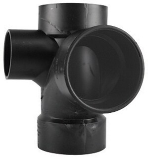 Foto 2 | Foto 2 | Pipa Sanitary Street Tee Charlotte De 3 X 3 Pulgadas En Abs Color Negro - Venta Internacional.