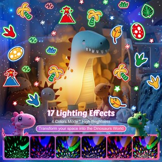 Foto 3 | Foto 3 | Proyector De Luz Nocturna Vanshinieer Dinosaur Pink Para Niños - Venta Internacional.