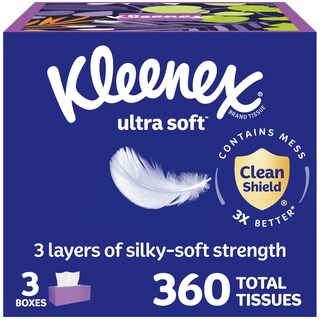Foto 1 | Foto 1 | Pañuelos Faciales Kleenex Ultrasuaves 3 Capas 120 Pañuelos 3 Cajas - Venta Internacional.
