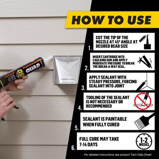 Foto 6 | Foto 6 | Sellador Osi Quad Clay 301 Para Ventanas Puertas Y Revestimientos 300 Ml - Venta Internacional.