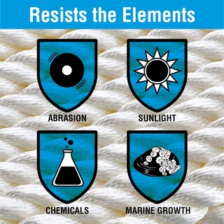 Foto 5 | Foto 5 | Dock Rope Seachoice 42571 1 3 Cm X 7 5 M Nailon Color Blanco - Venta Internacional.