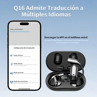 Foto 3 | Foto 3 | Audífonos Ai Traductores 150 Idiomas Inalámbricos Bluetooth Deportivos Manos Libres Cancelación Del Ruido Negro